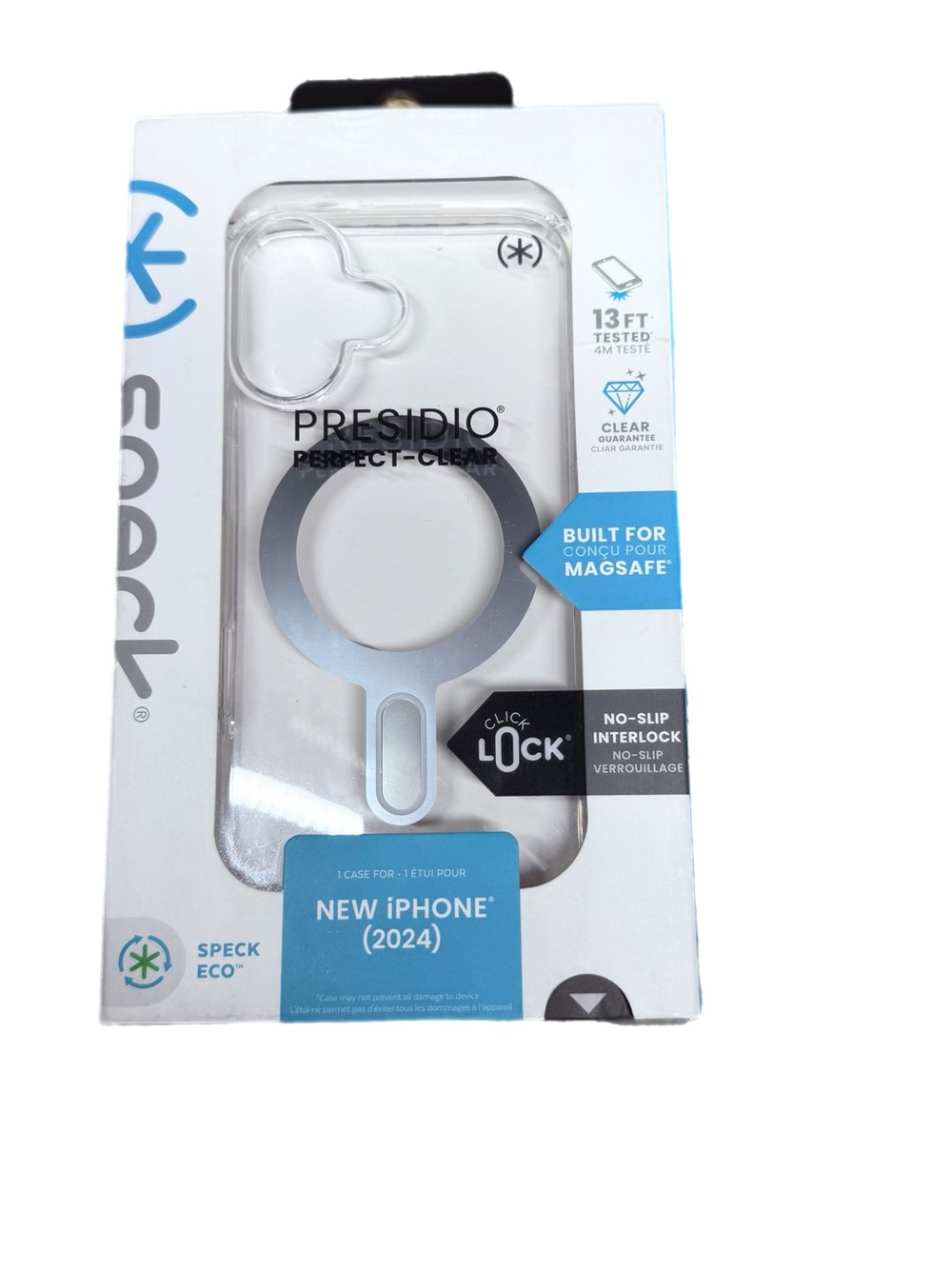 speck Presidio Perfect-Clear Phone Case with MagSafe (Transparent) iPhone 16